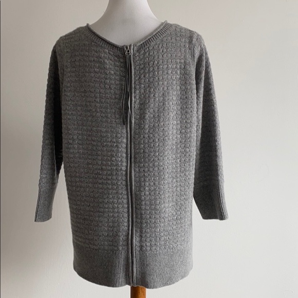 Club Monaco Zipper Back Cashmere Sweater - Picture 2 of 3